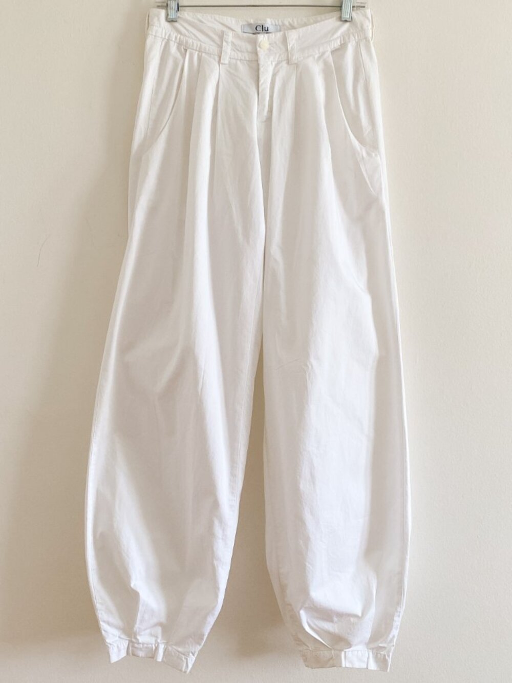 CLU White Cotton Balloon Harem Trouser NWT